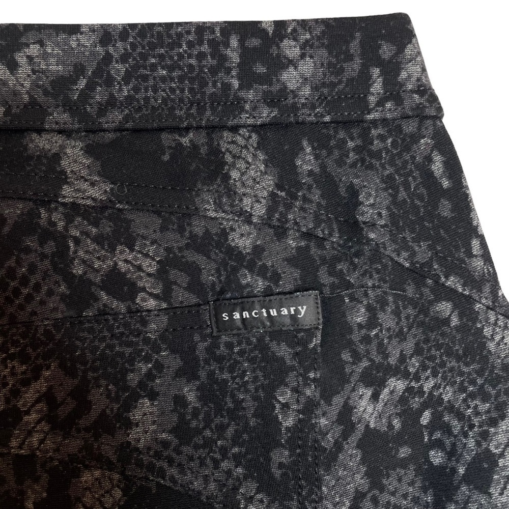 Sanctuary Grease Leggings Black Grey Snake Print Size XXL New - Picture 7 of 8